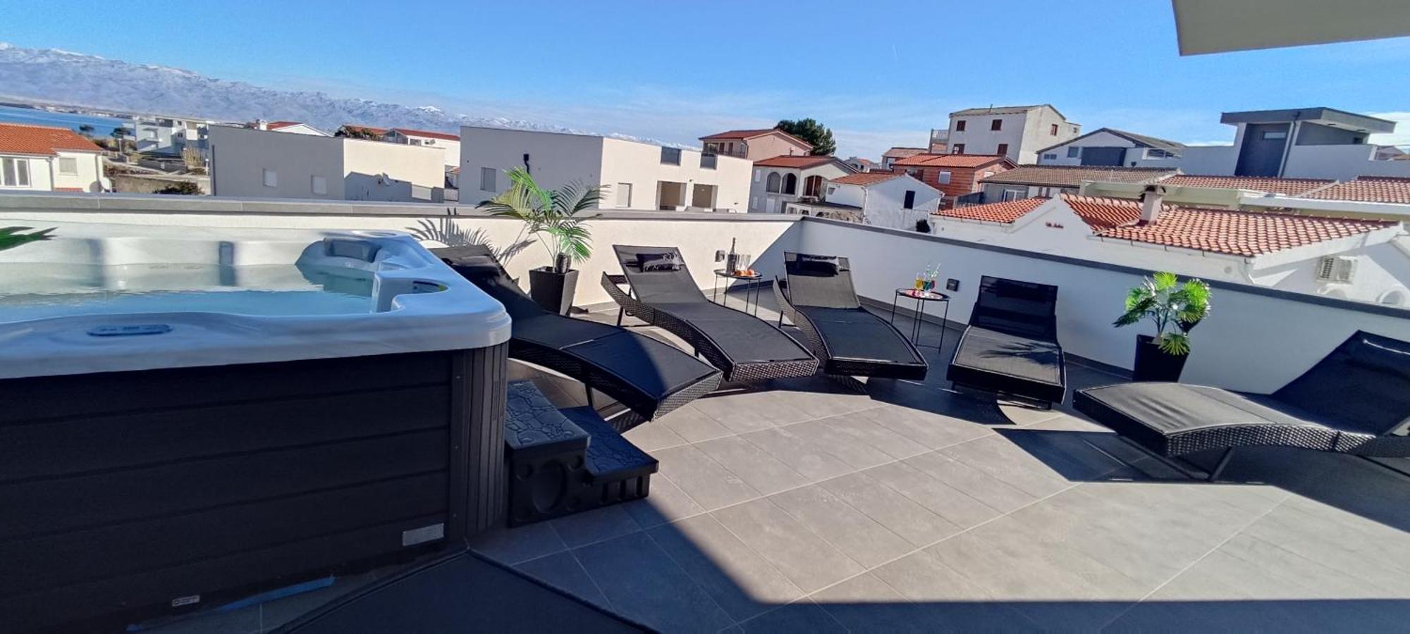 Luxurioeses Penthouse Welle Mit Whirlpool, Grill Und Meerblick Vir Exterior foto